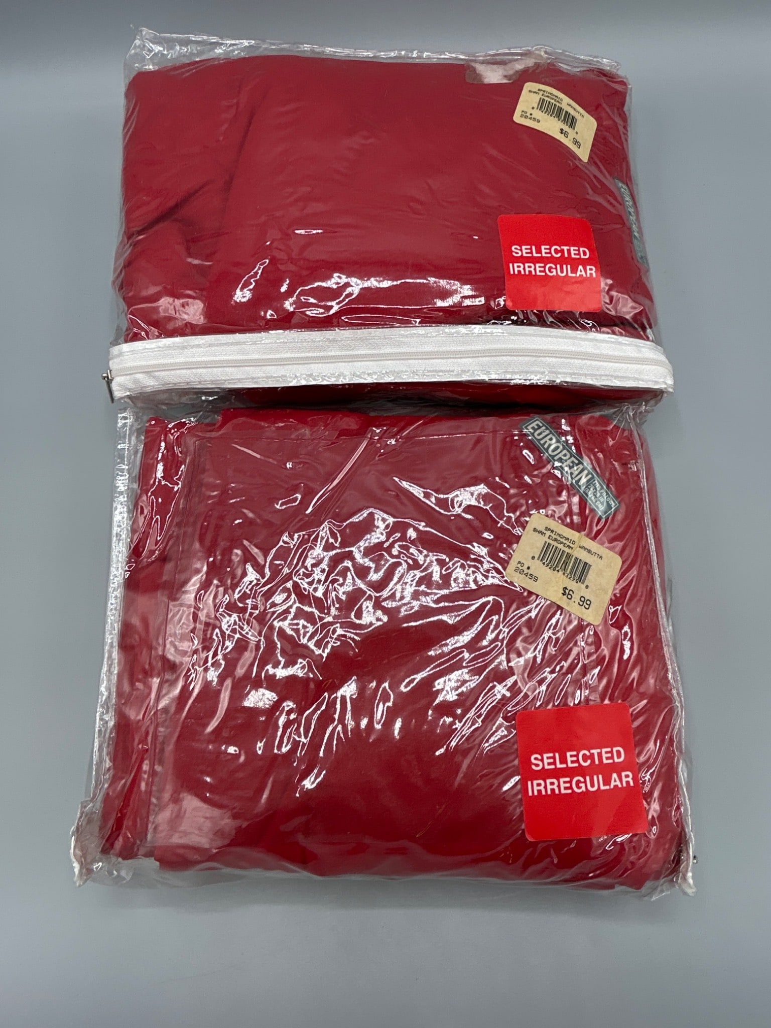 Springmaid Wamsutta European Shams - Selected Irregular, Red (2 Pack) (1 of 4)