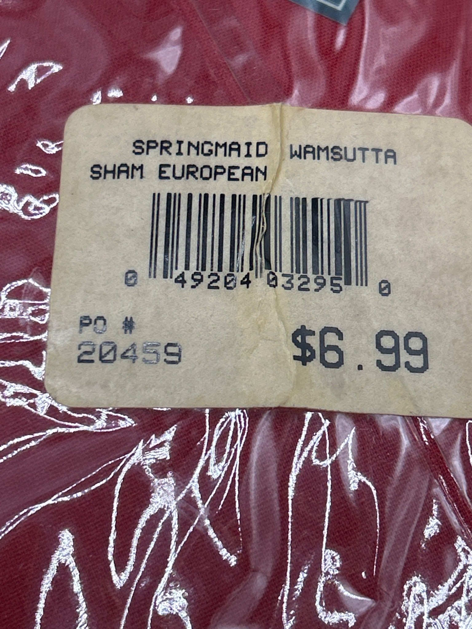 Springmaid Wamsutta European Shams - Selected Irregular, Red (2 Pack) - 3