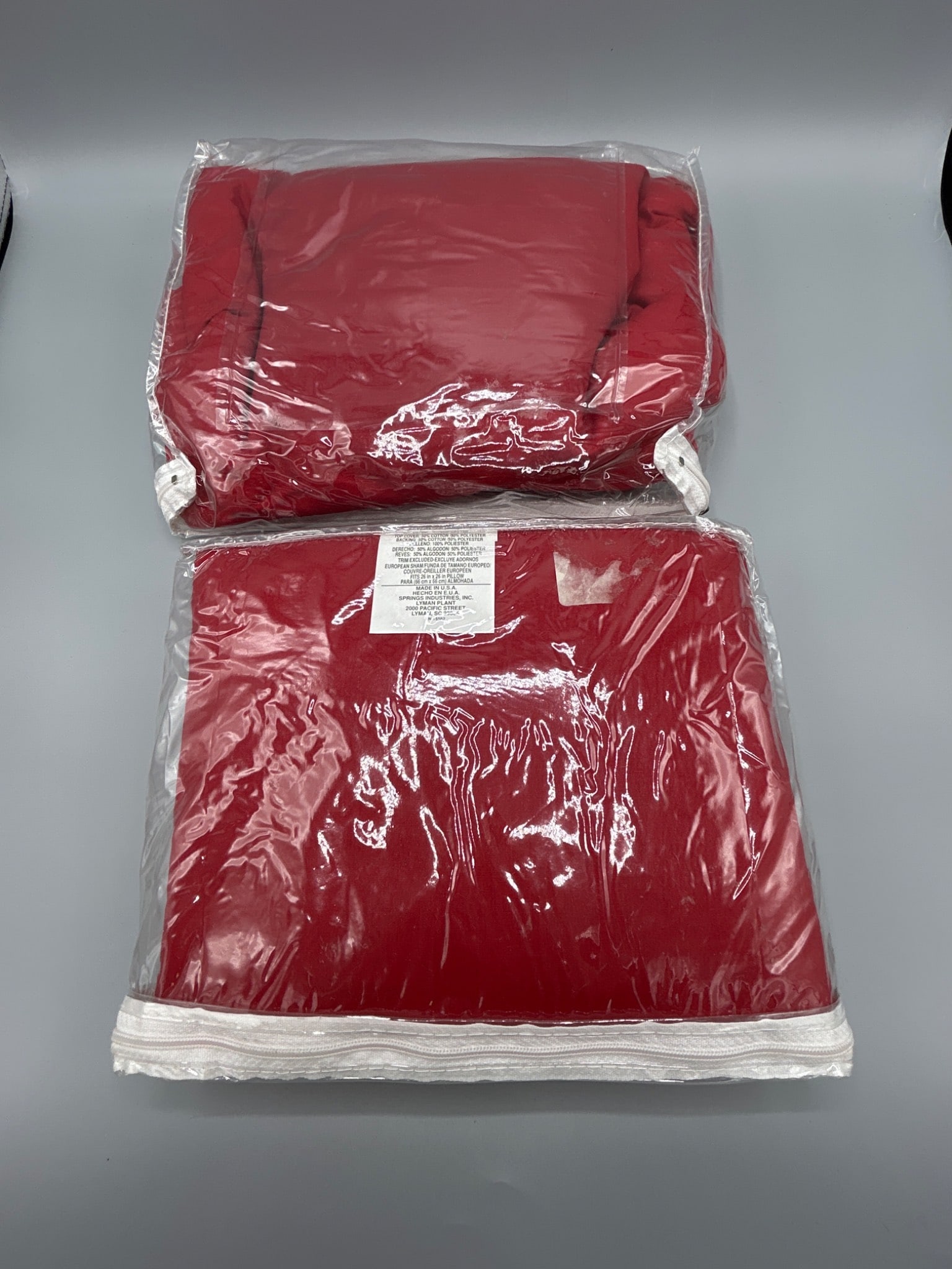 Springmaid Wamsutta European Shams - Selected Irregular, Red (2 Pack) - 4