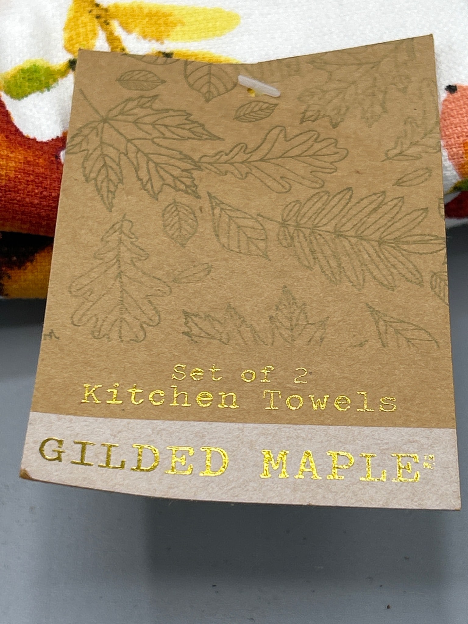 2 Gilded Maple Kitchen Towels, 15 x 25 Inches, Polyester - 3