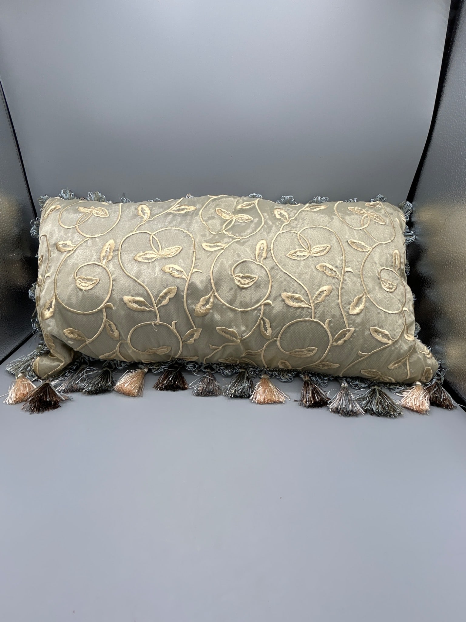 Chris Madden JC Penney 22-Inch Decorative Pillow with Embroidered Design - 2