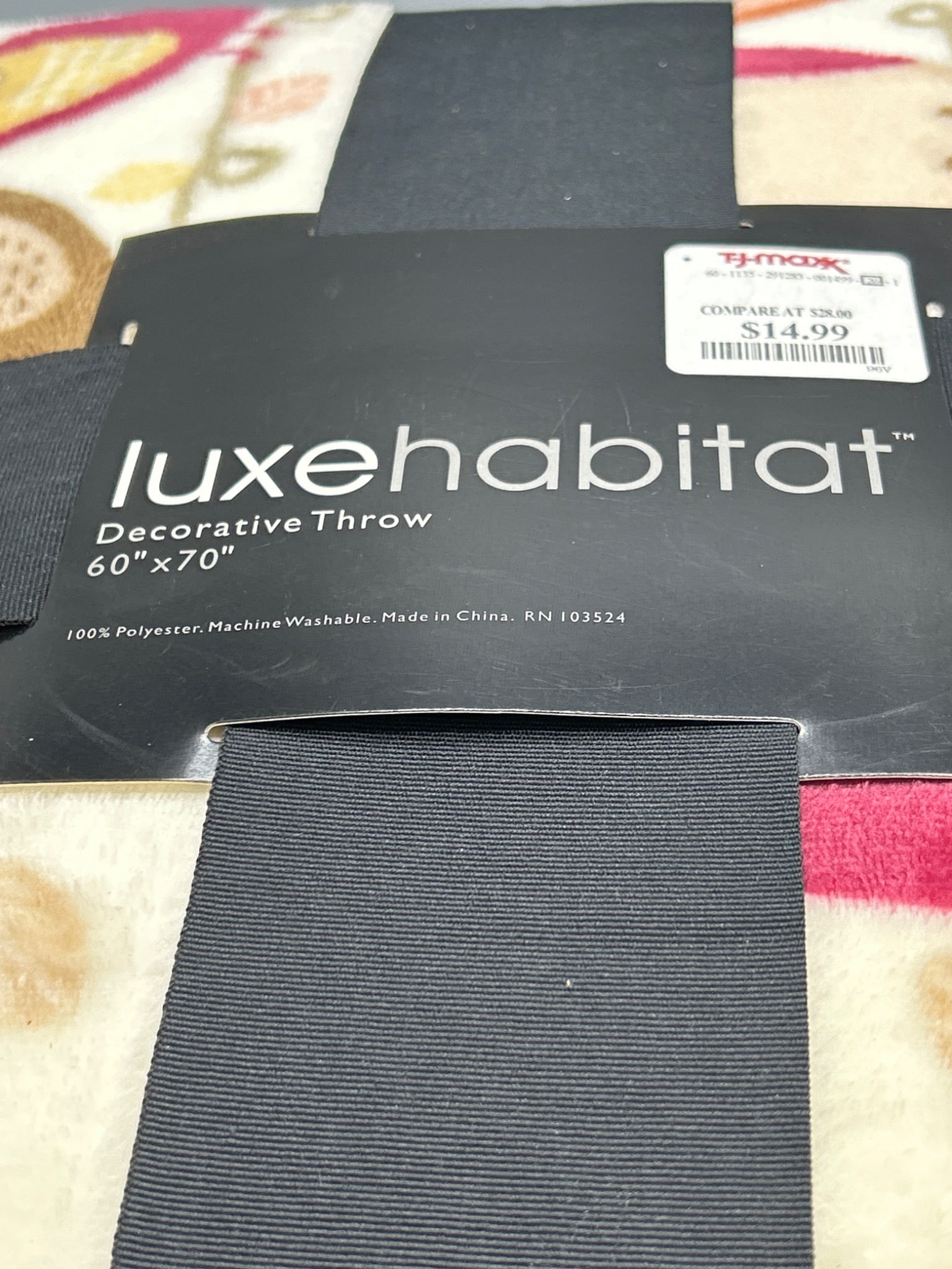Luxe Habitat Decorative Throw, Owl Design, 60x70 in - 2