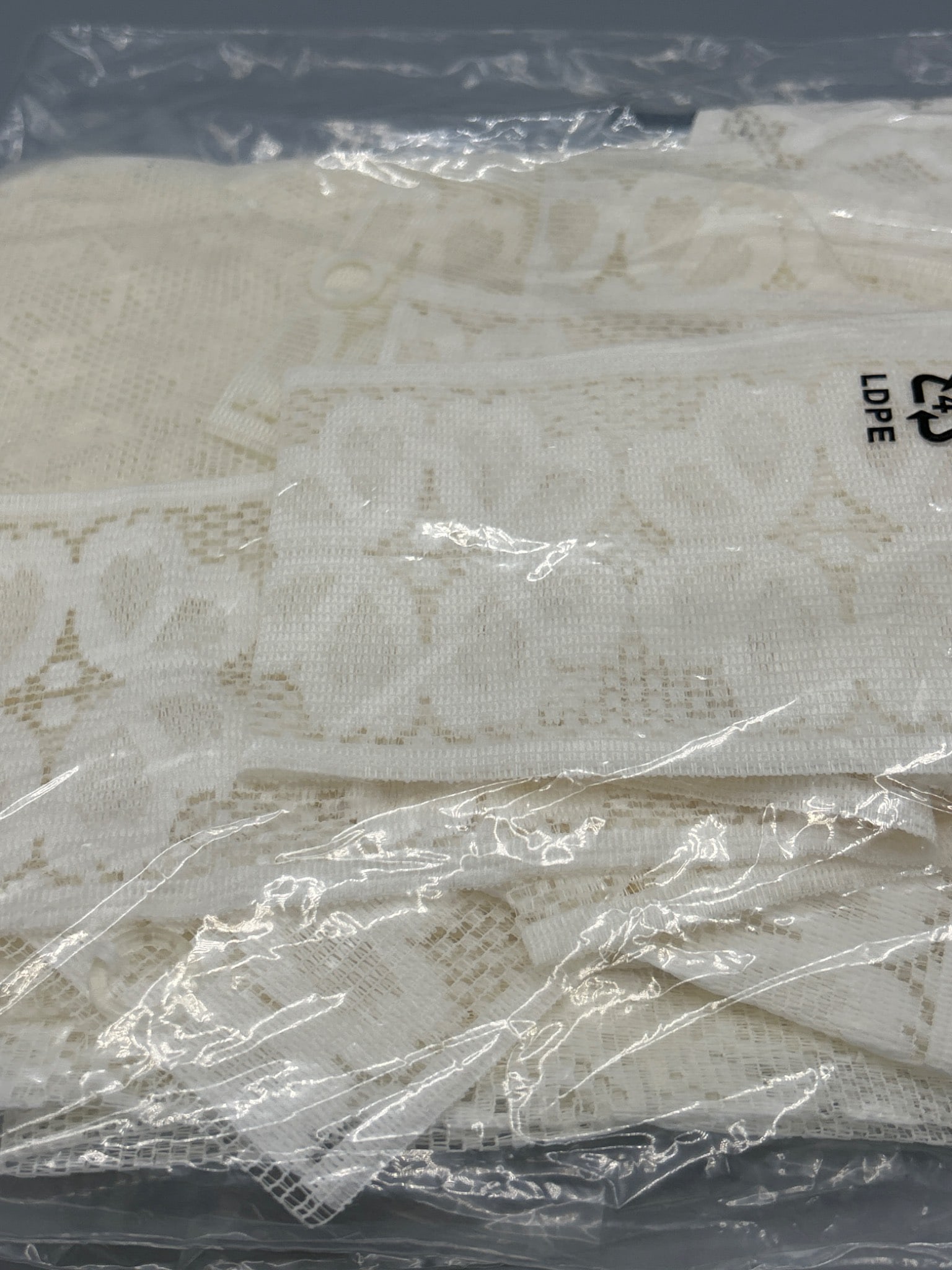 White Lace Fabric Pack in Transparent Packaging - 2
