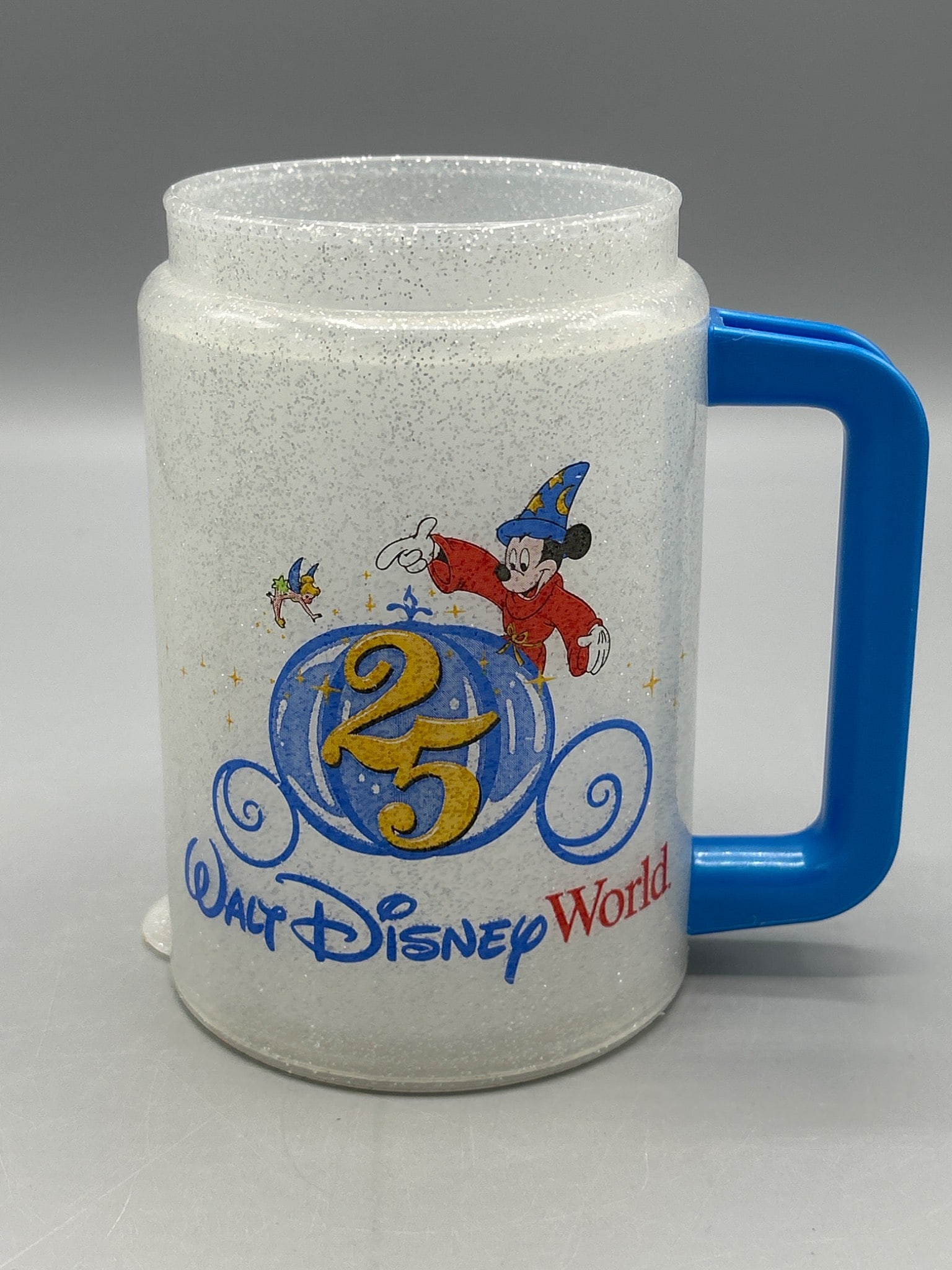 Walt Disney World 25th Anniversary Glitter Mug With Lid, Brand New - 2