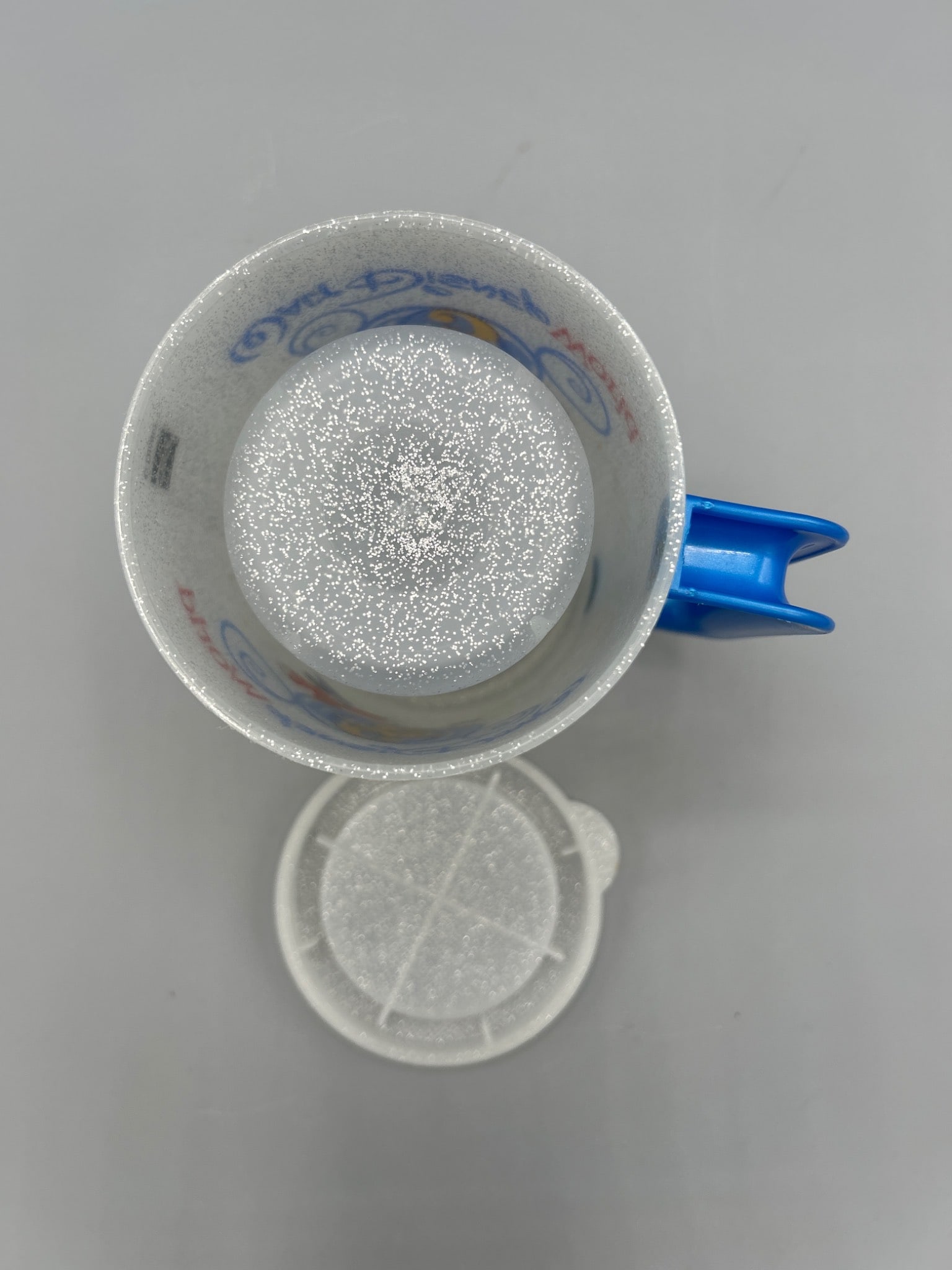 Walt Disney World 25th Anniversary Glitter Mug With Lid, Brand New - 5