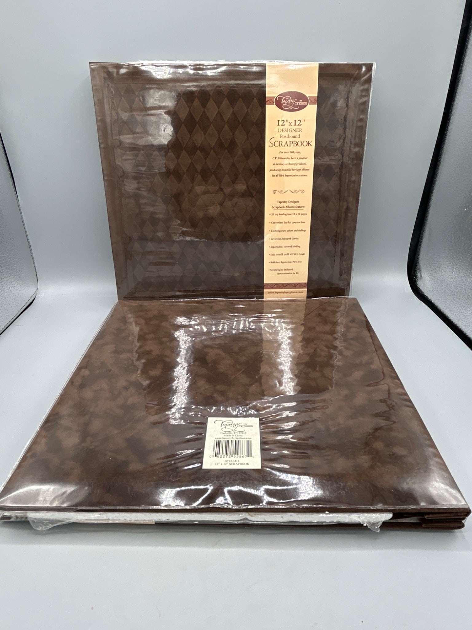 C.R. Gibson Tapestry Designer 12 x 12 Postbound Scrapbook, Model ST12-3413 - 5