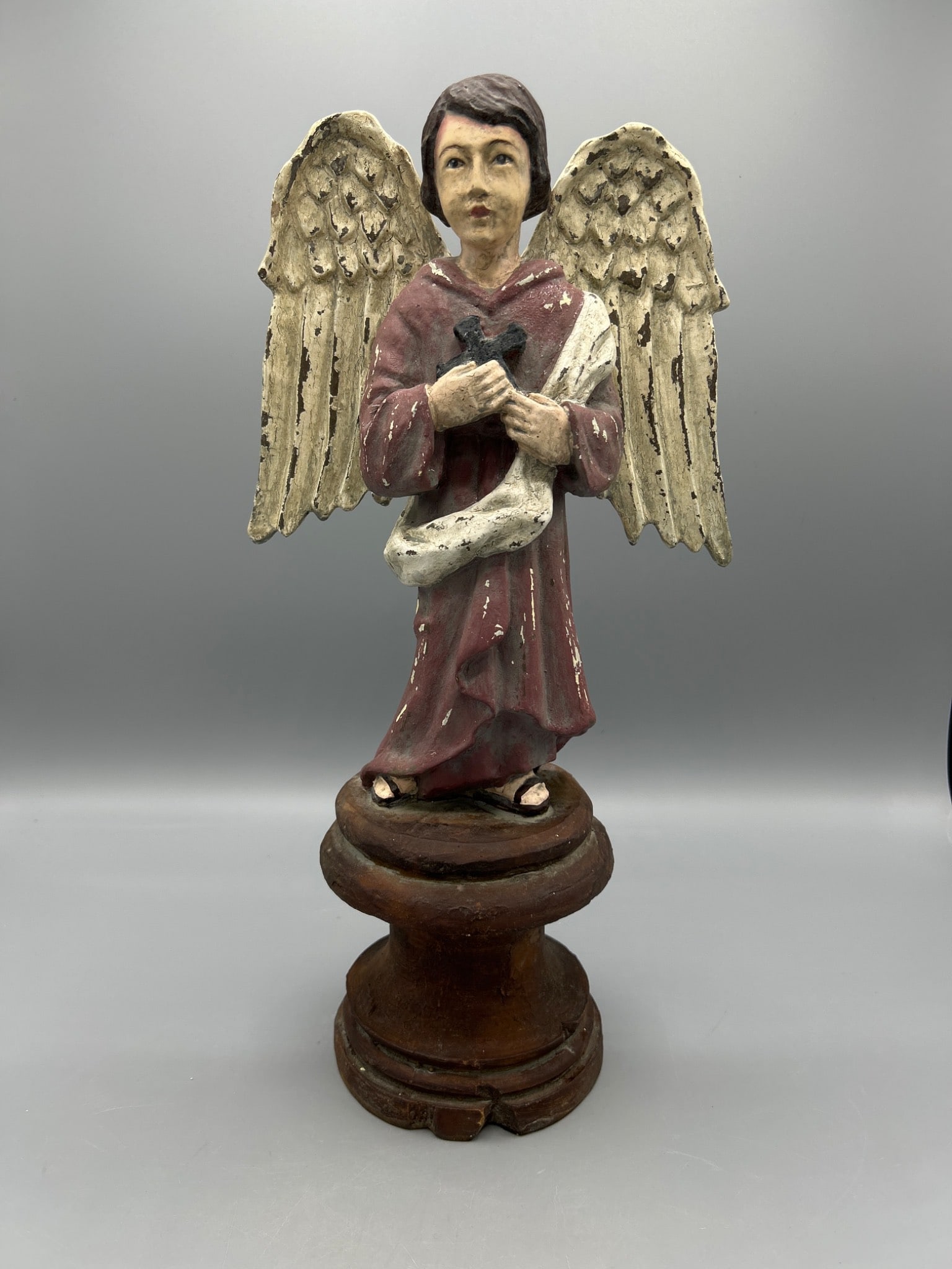 Hand-Painted Angel Statue With Wings, Made in Philippines (1 of 4)