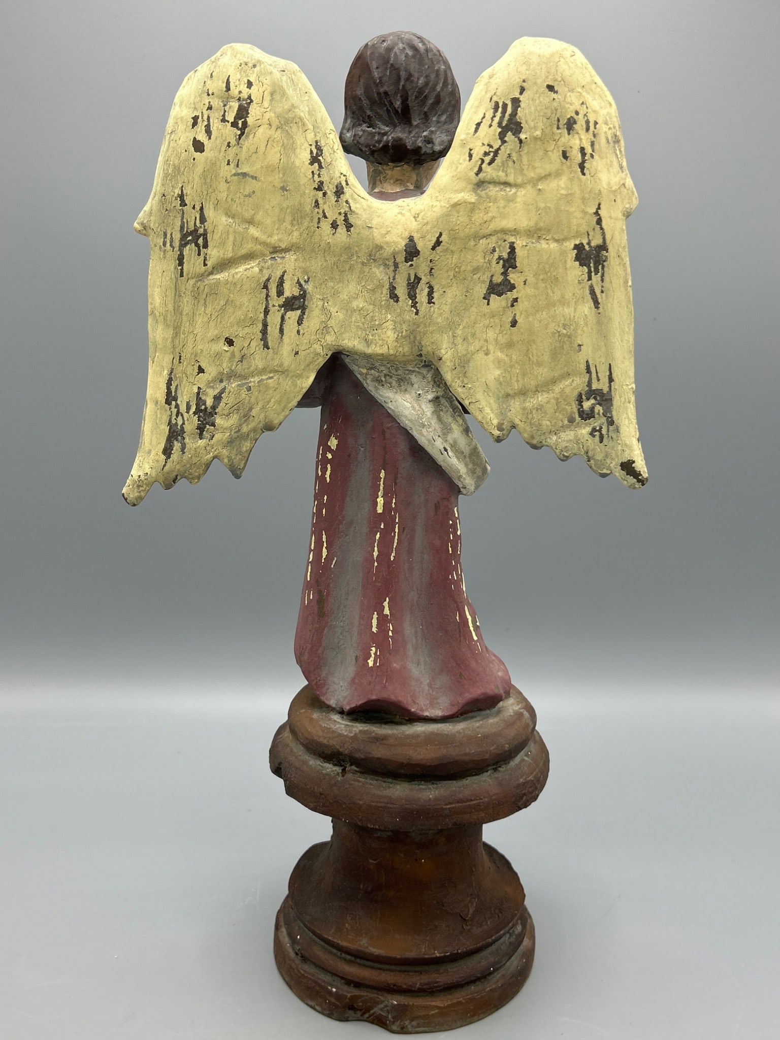 Hand-Painted Angel Statue With Wings, Made in Philippines - 2