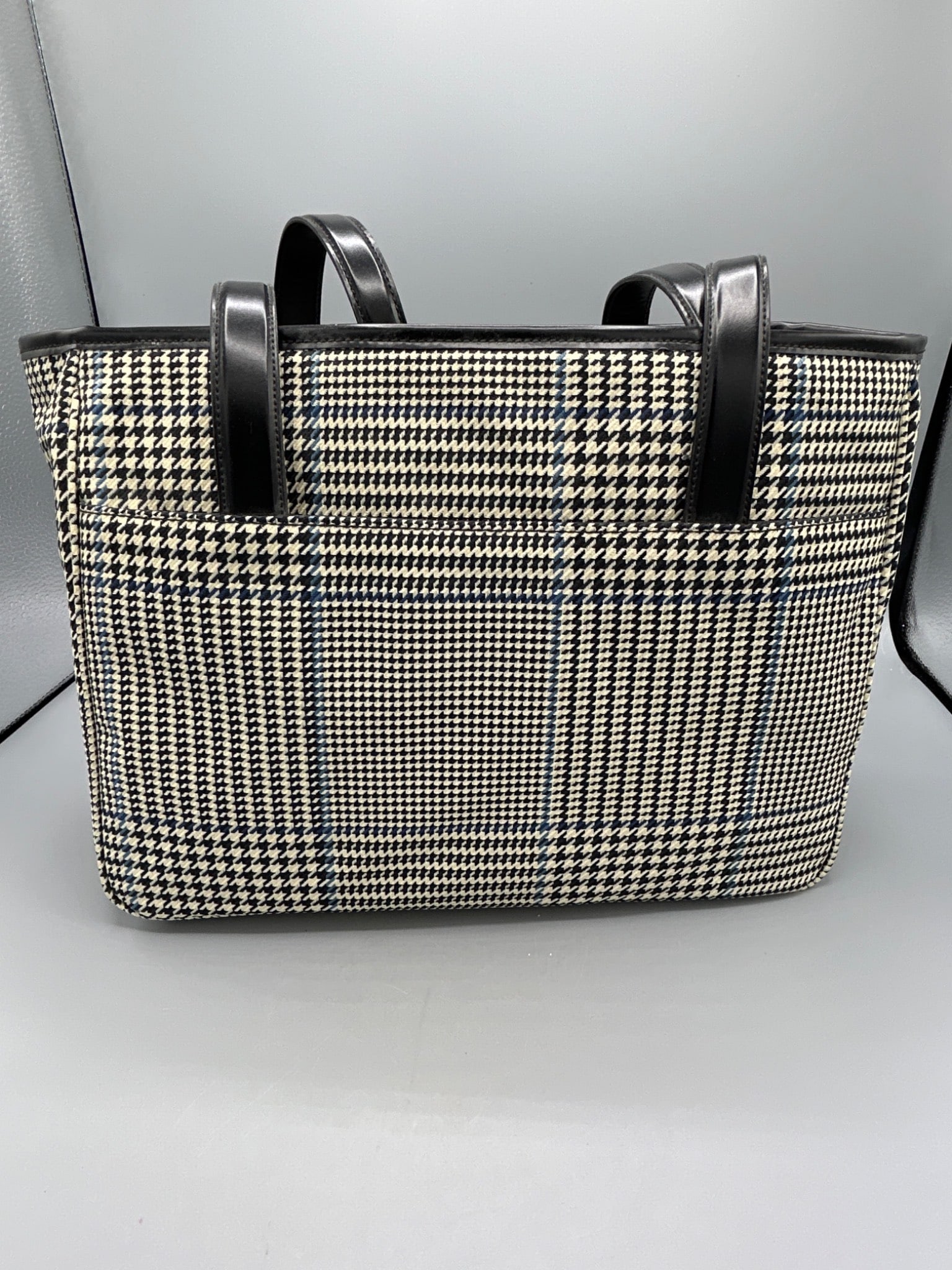 Lauren Ralph Lauren HOGN2 Blue Plaid Tote Bag - Brand New - 3