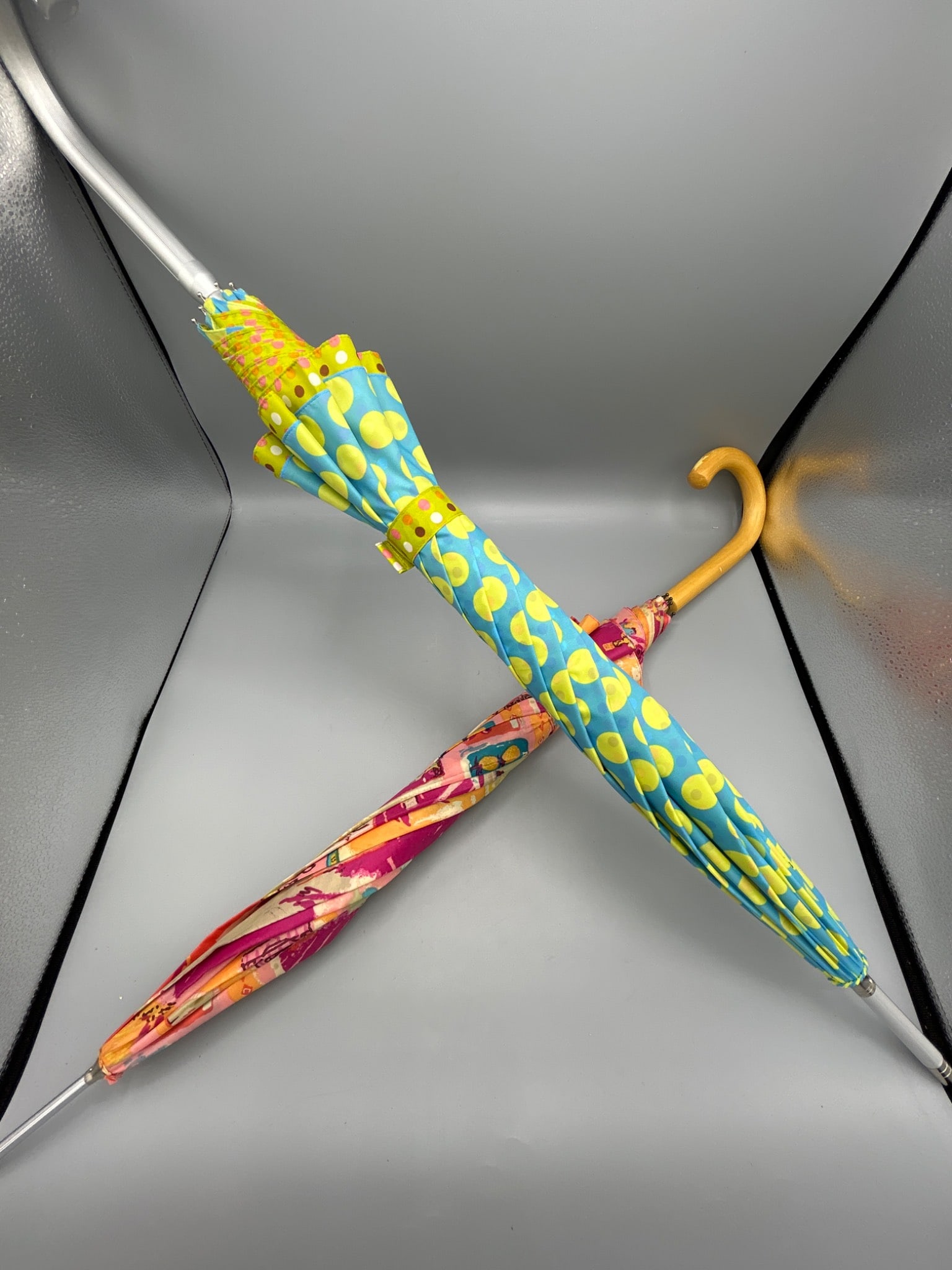 Umbrellas With Polkadot and Graphic Designs (1 of 2)
