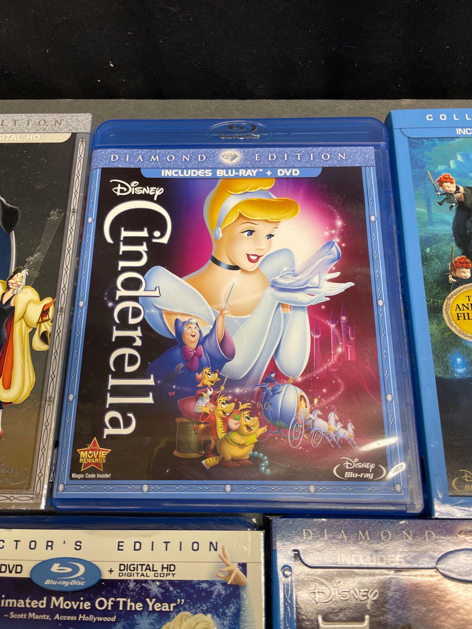Sealed Walt Disney Blu-ray DVDs - 101 Dalmatians, Cinderella, Brave, Frozen, Lady and the Tramp - 3