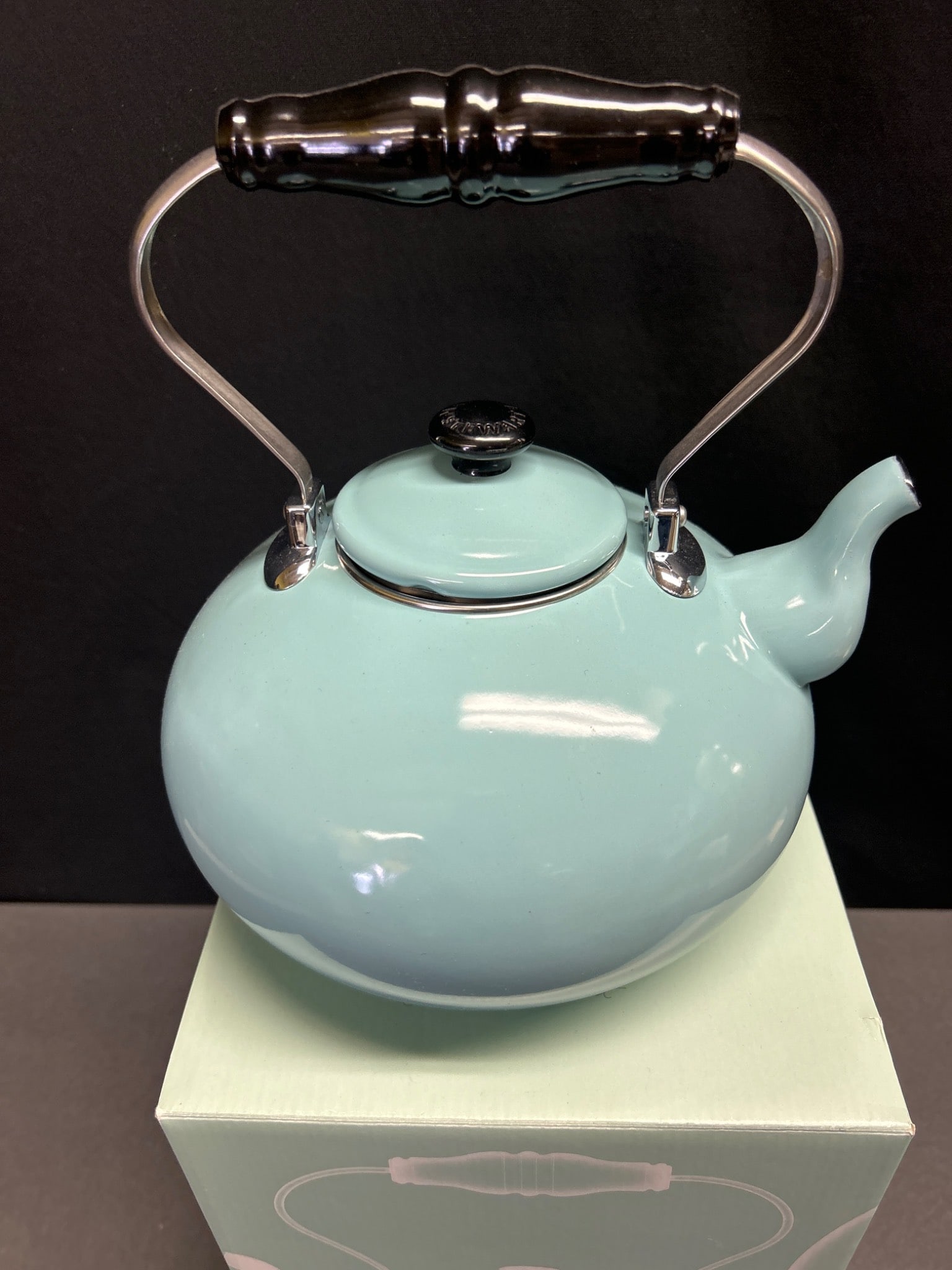 2.5 Quart Enameled Steel Teakettle in Light Blue - Martha Stewart Collection - 3