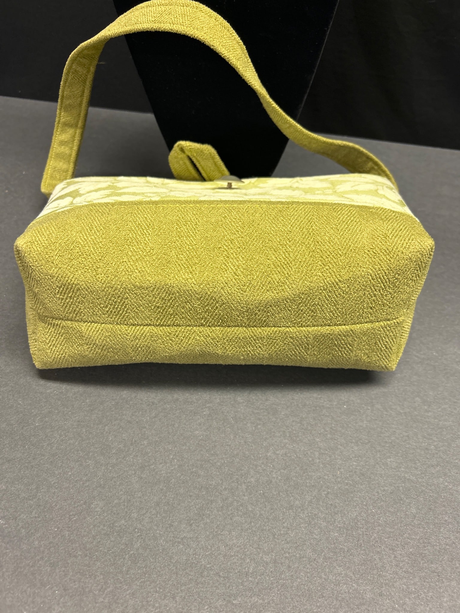 Green Fabric Handbag with Leaf Pattern from EverSewEnglish, LLC - 5