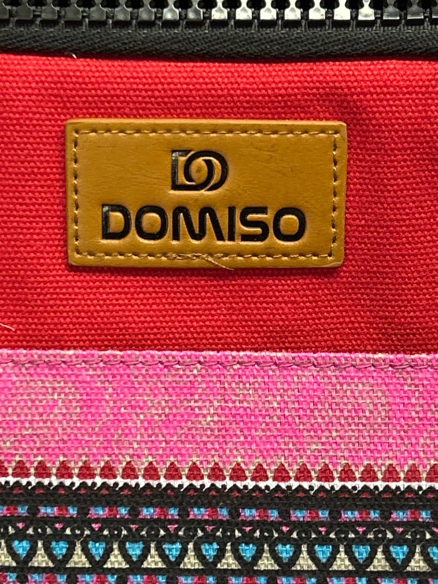 Domiso Multi-Color Fabric Zipper Pouch with Interior Lining - 2