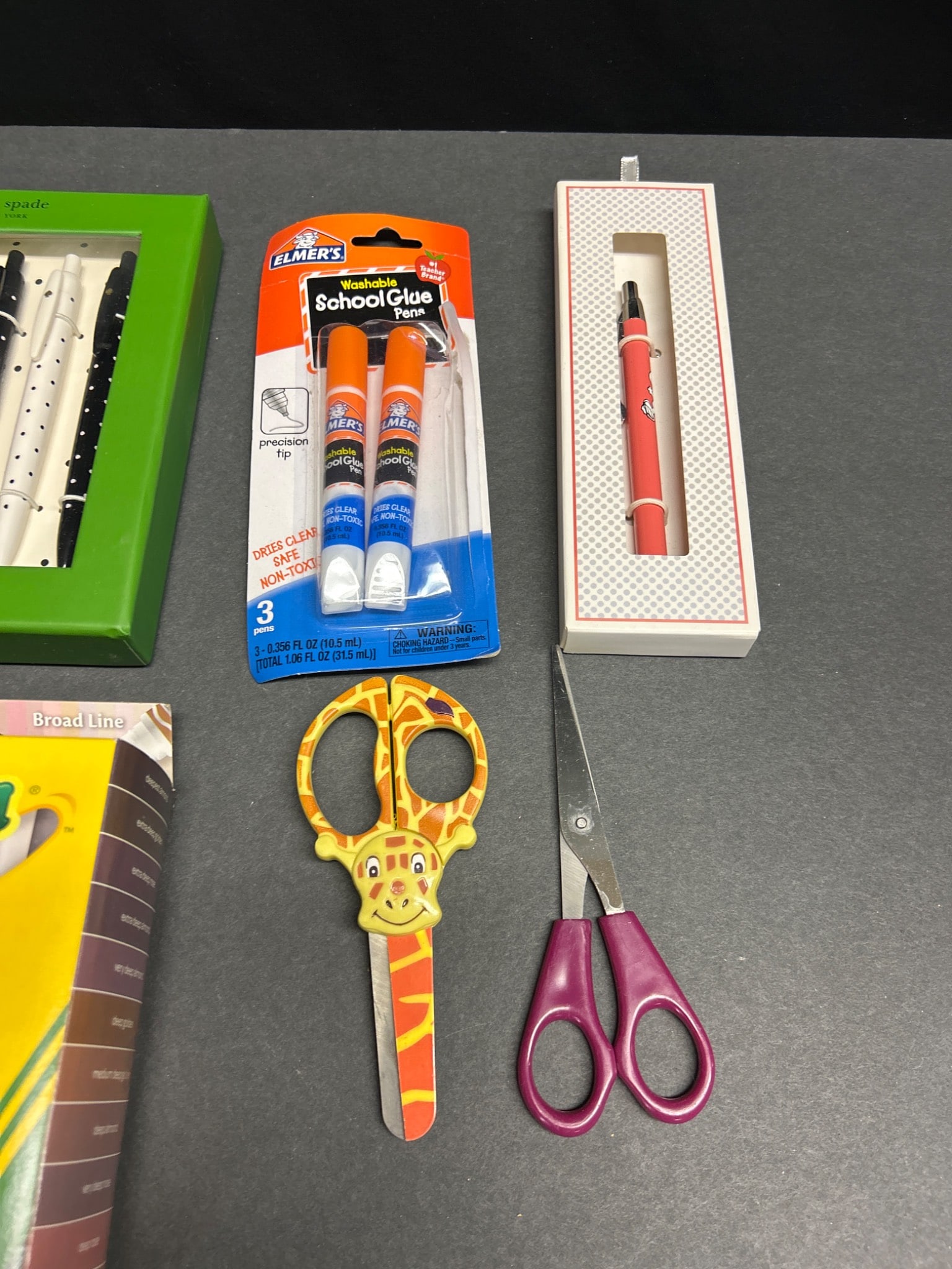 Stationery and Art Supplies Including Pens, Markers, and Scissors - 3