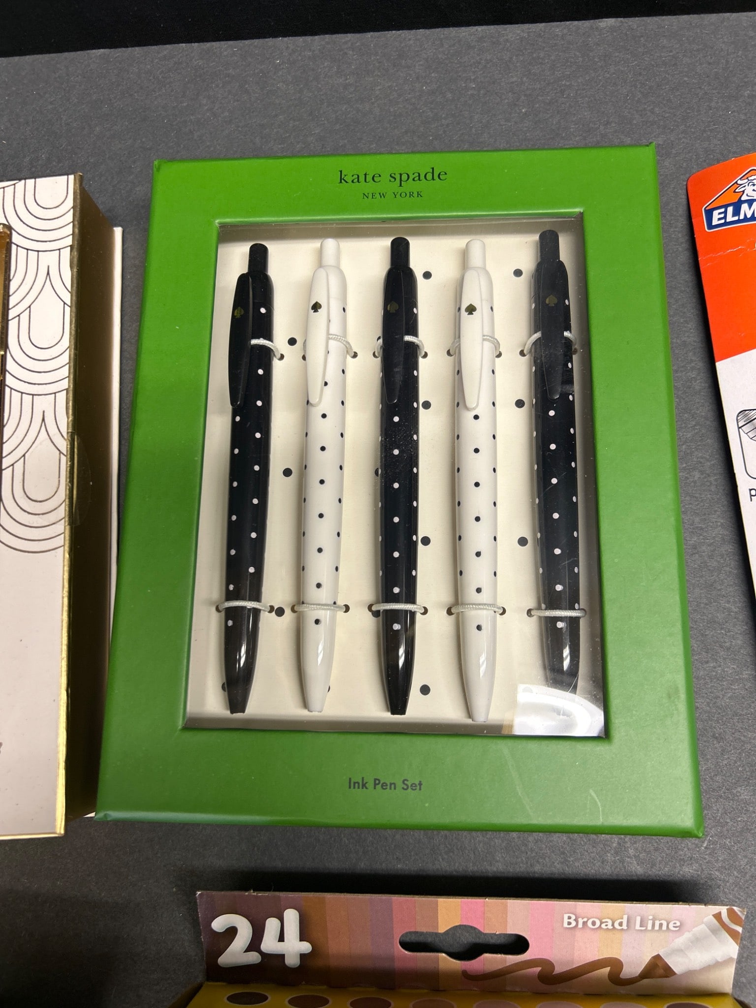 Stationery and Art Supplies Including Pens, Markers, and Scissors - 4
