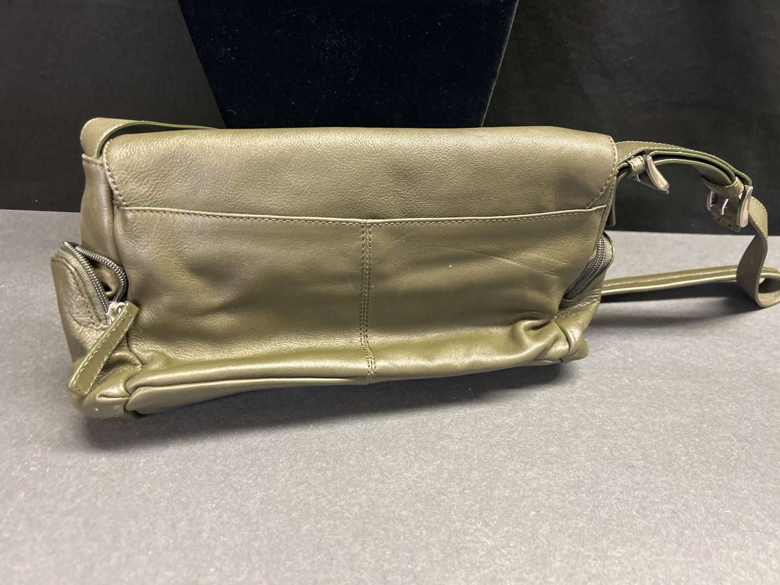 Stone Mountain Leather Crossbody Bag With Adjustable Strap - 3