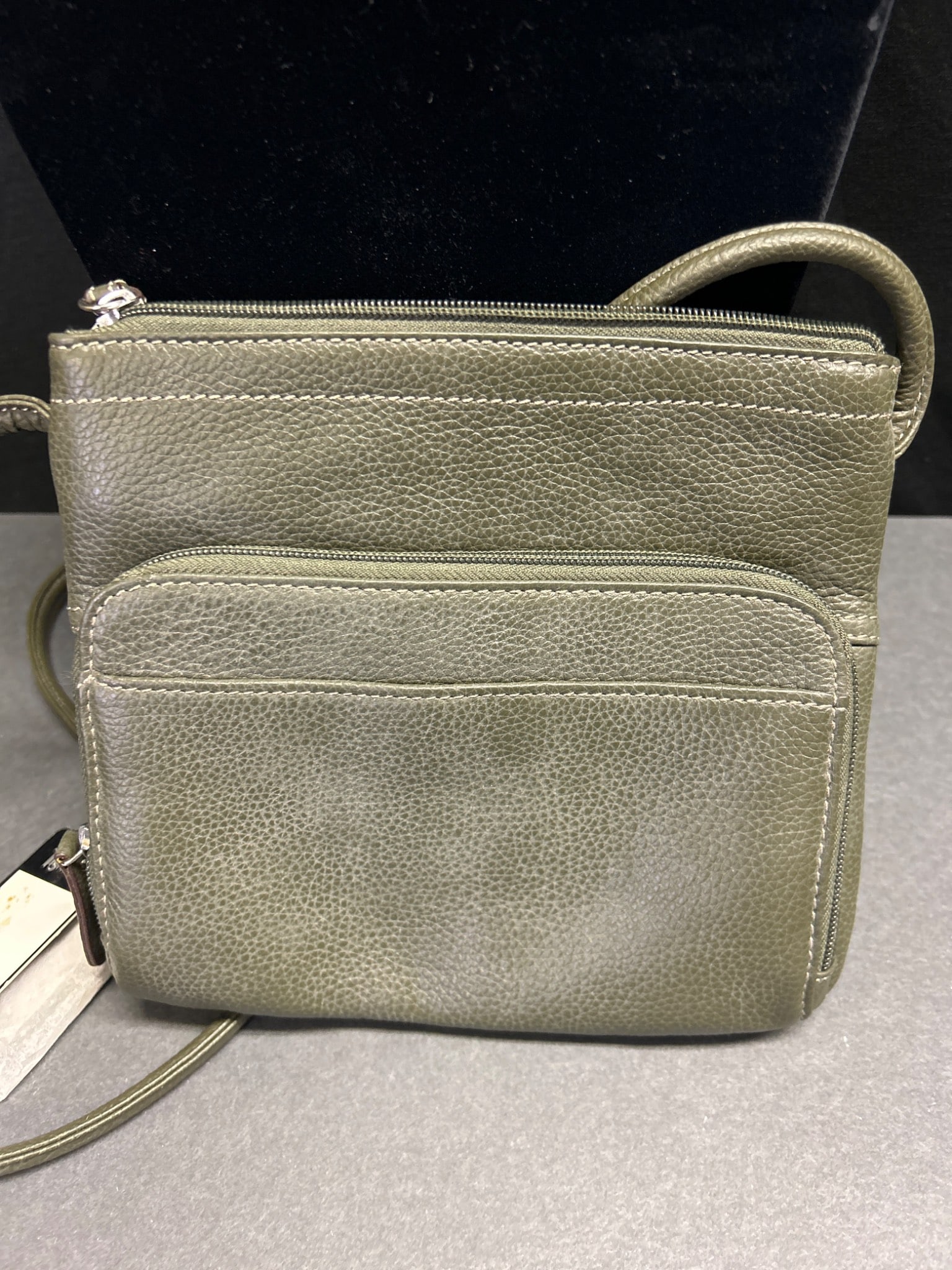 Tignanello Genuine Leather Crossbody Bag with Zipper Compartments - 4