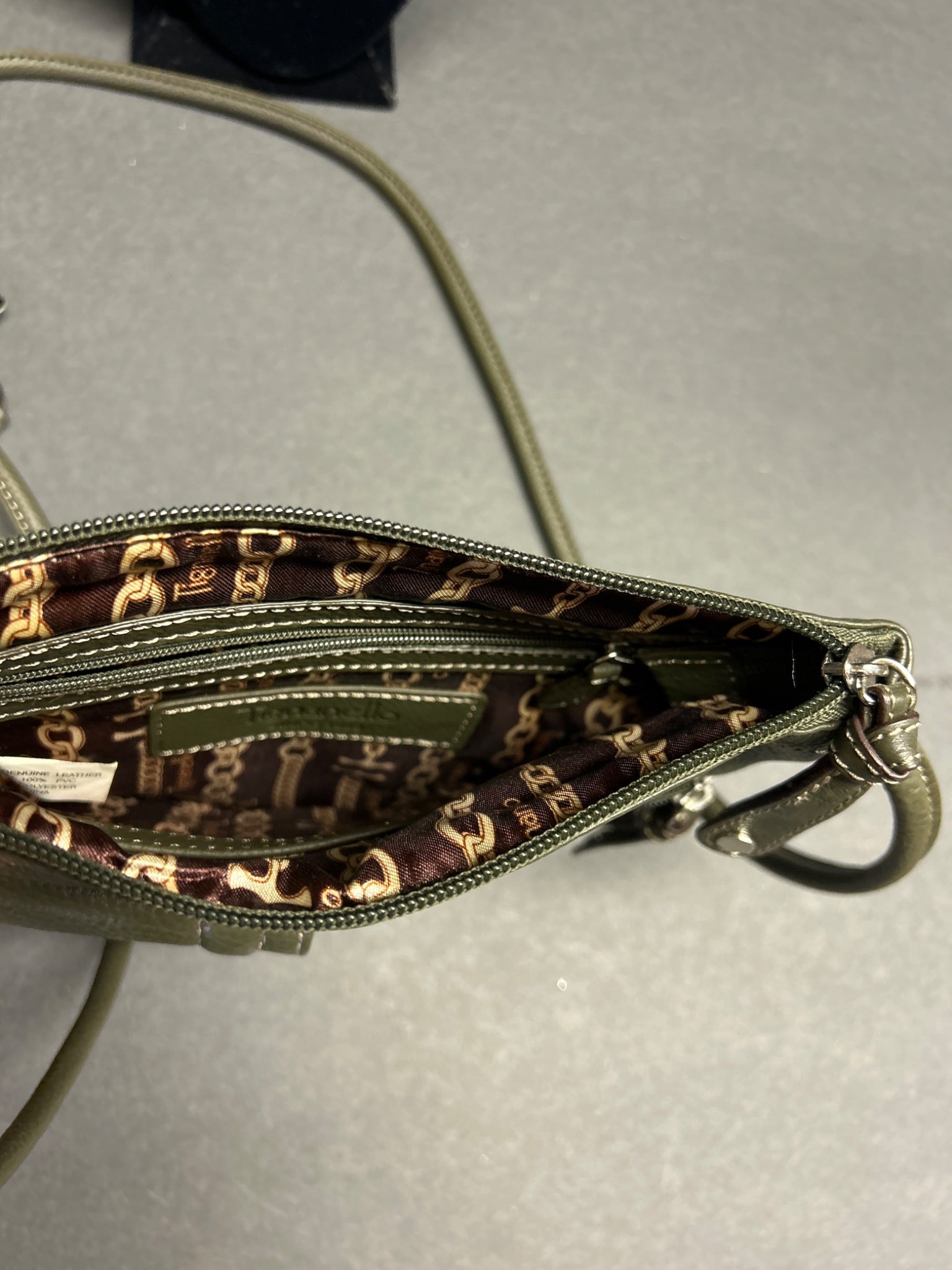 Tignanello Genuine Leather Crossbody Bag with Zipper Compartments - 5