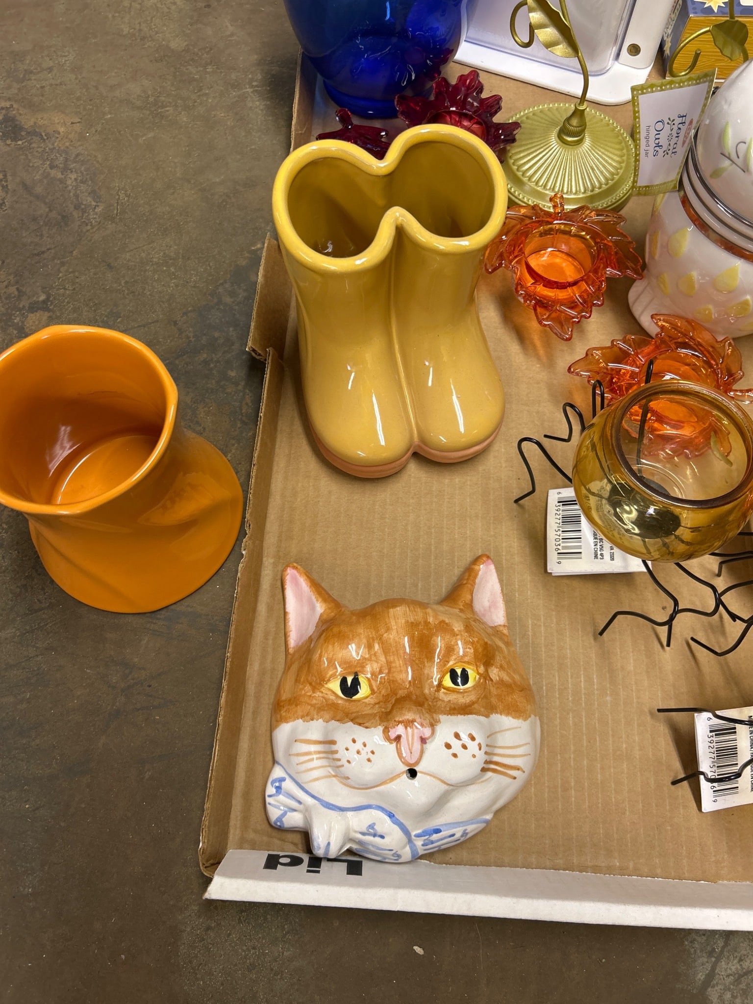 Decorative Items Lot Including Tableware, Figurines, and Holders - 5