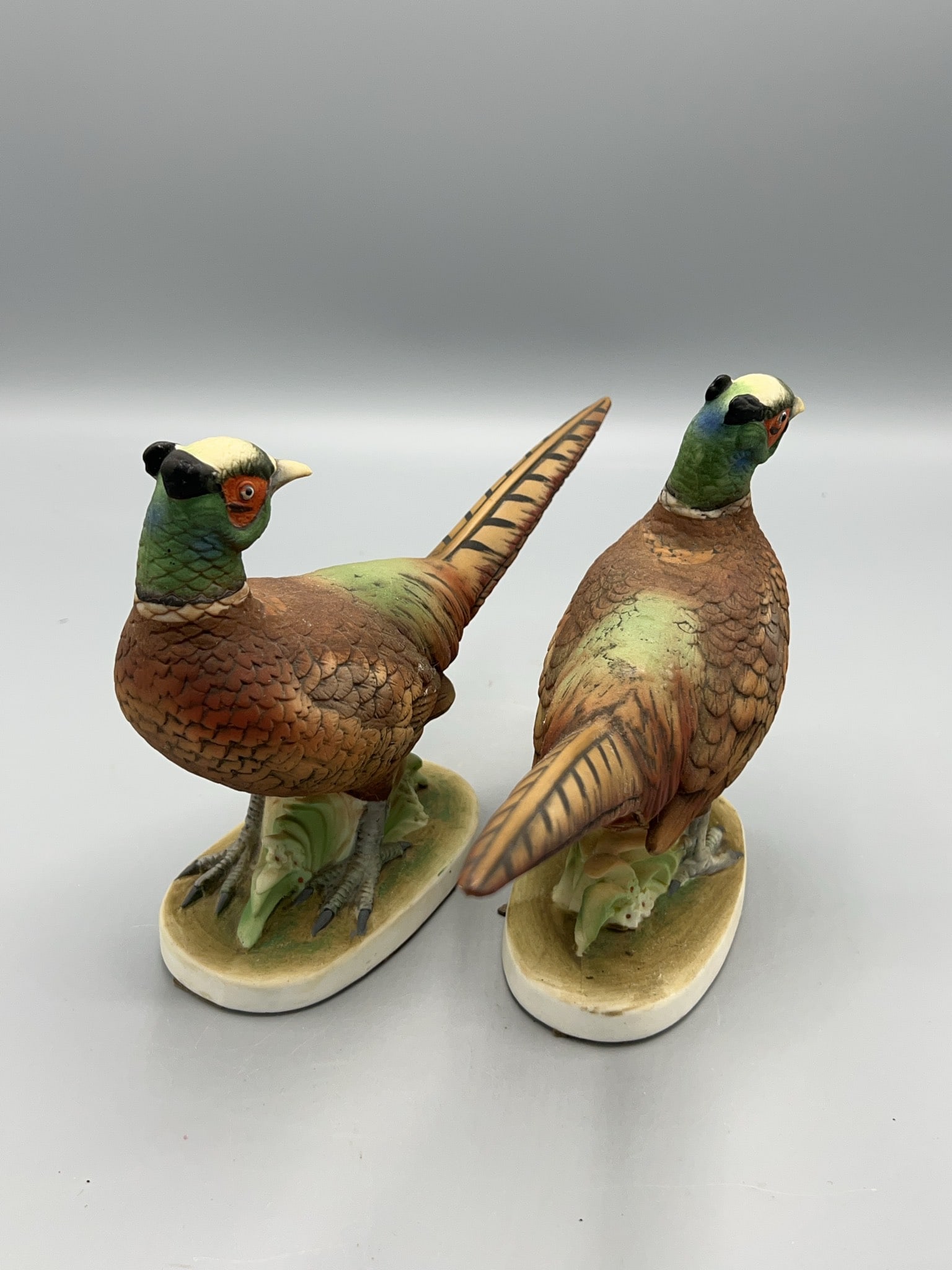 Lefton China KW 670 Pheasant Figurines Pair - 3