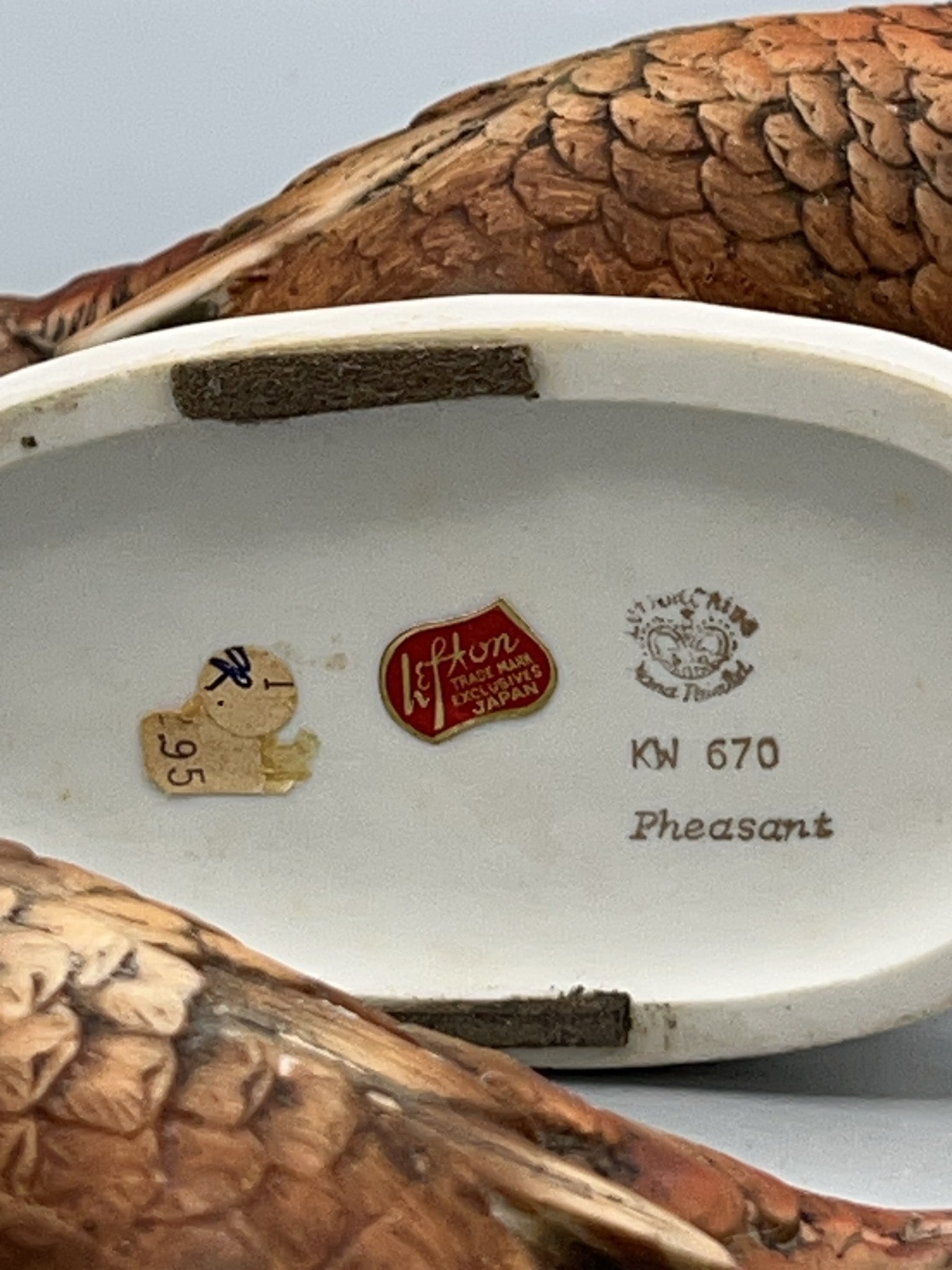 Lefton China KW 670 Pheasant Figurines Pair - 5
