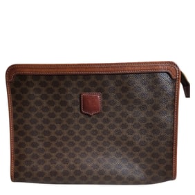 Celine Macadam Clutch Bag in Brown