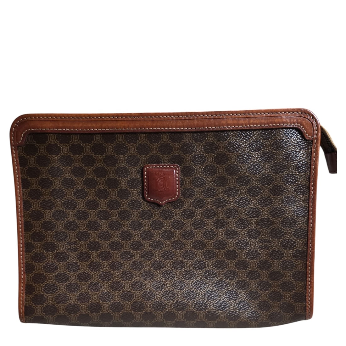 Celine Macadam Clutch Bag in Brown (1 of 6)