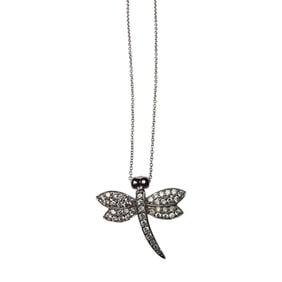Dragonfly Diamond Necklaces 925 Sterling Silver
