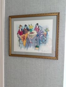 lithograph painting Blissful moments
