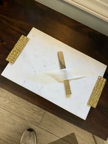 Marble Cheese Board with Cheese knife