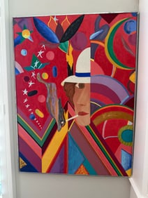Original  Oil painting Cigarette Time