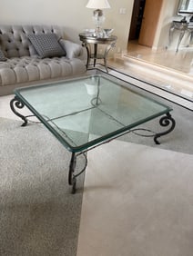 Glass coffee table