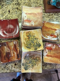 Set of Decorative Square Plates