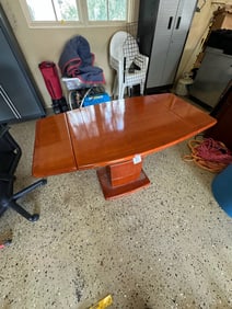 Wood Pedestal Dining Table