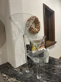 Set of Oversized Martini Glasses