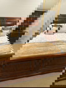 Queen Sleigh Bed with Nightstand