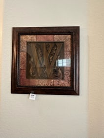 Framed Decorative Wall Art - W Monogram