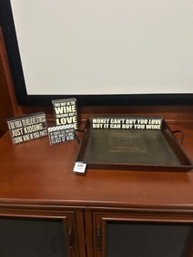 Wine Decor Signs and Serving Tray