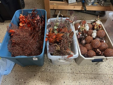 Fall Floral and Décor Bins