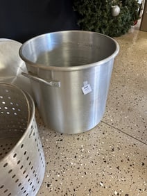 Large Aluminum Stock Pot with Insert and Lid