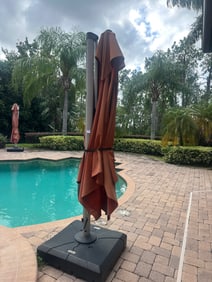 Offset Patio Umbrella with Base