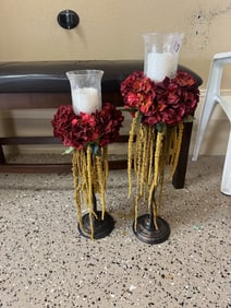 Pair of Decorative Candleholders