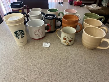 Assorted Coffee Mugs & Travel Cups