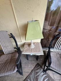 Patio Seating Set with Lamp
