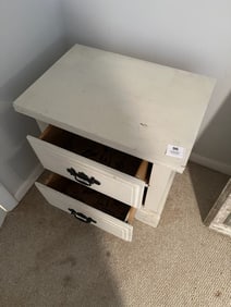 Painted Two-Drawer Nightstand