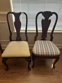 Set of Two Queen Anne Style Dining Side Chairs
