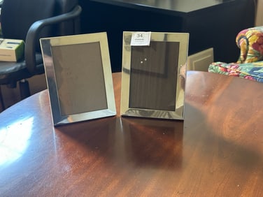 Pair of Pewter Picture Frames