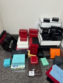 Luxury Designer Jewelry & Watch Boxes Collection – Cartier, Chanel, Hermès, Bulgari, Prada, and