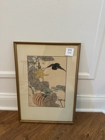 Japanese Woodblock Print Reproduction, Framed